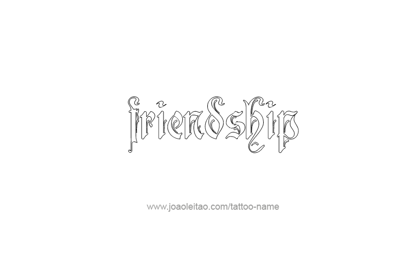 Tattoo Design Feeling Name Friendship