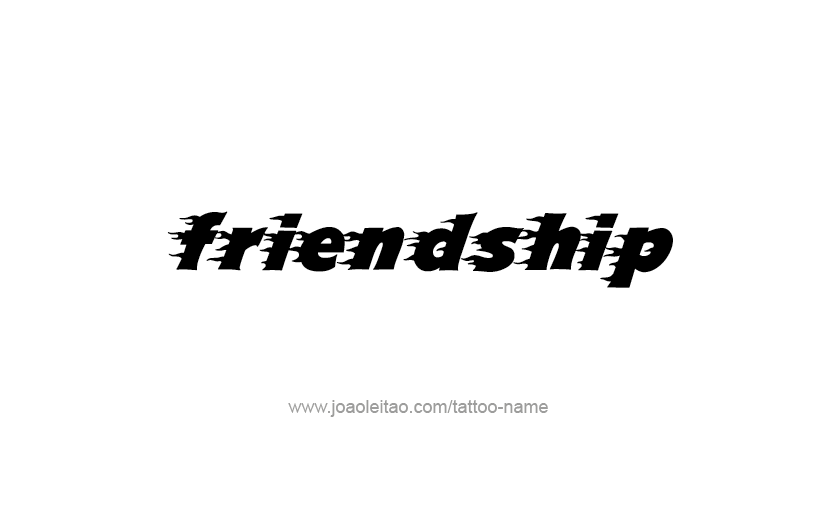 Tattoo Design Feeling Name Friendship