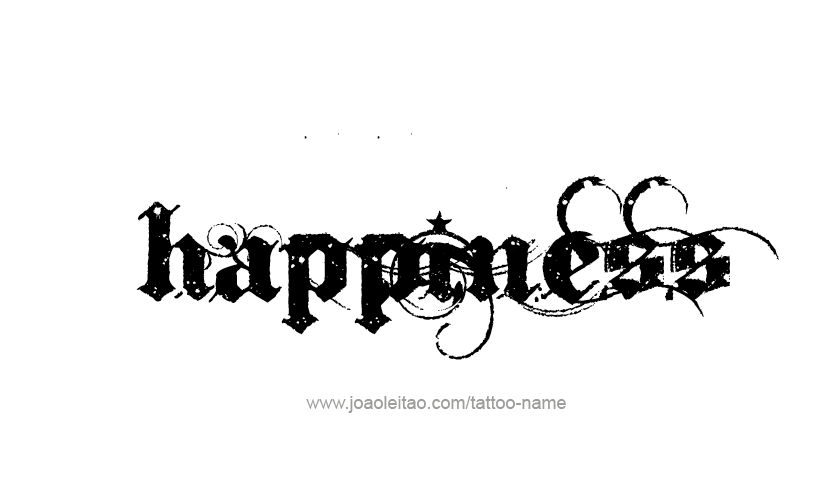 Tattoo Design Feeling Name Happiness