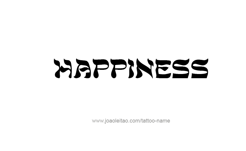 Tattoo Design Feeling Name Happiness