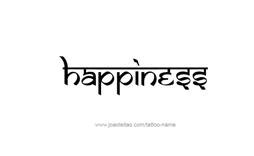 Tattoo Design Feeling Name Happiness