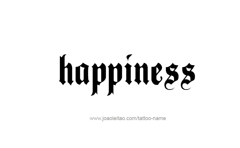 Tattoo Design Feeling Name Happiness