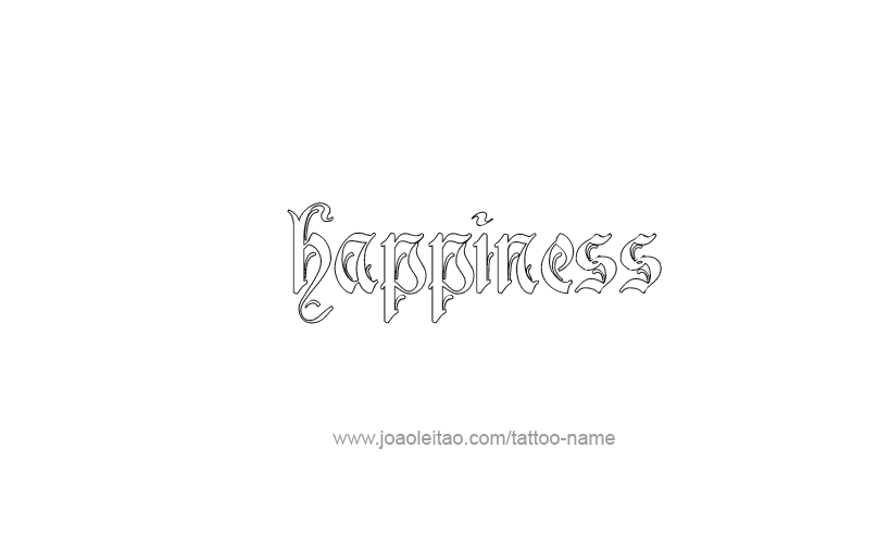 Tattoo Design Feeling Name Happiness