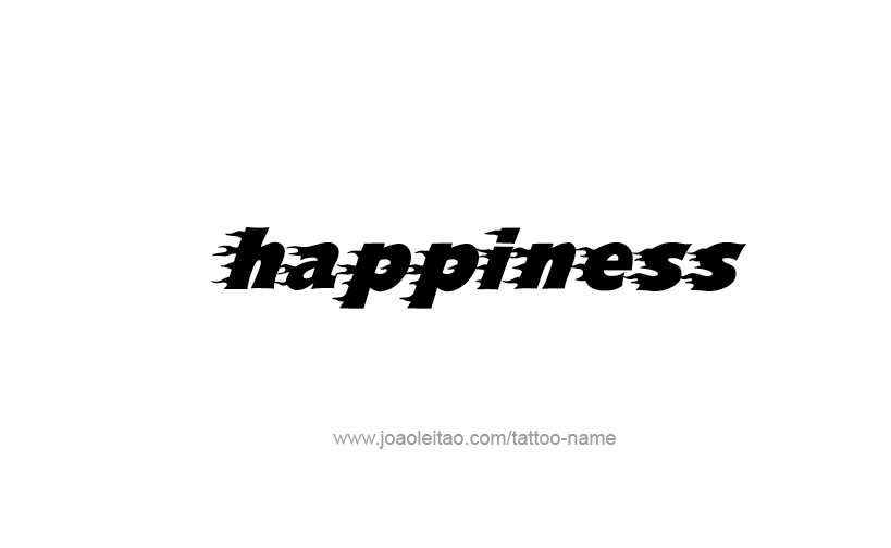 Tattoo Design Feeling Name Happiness