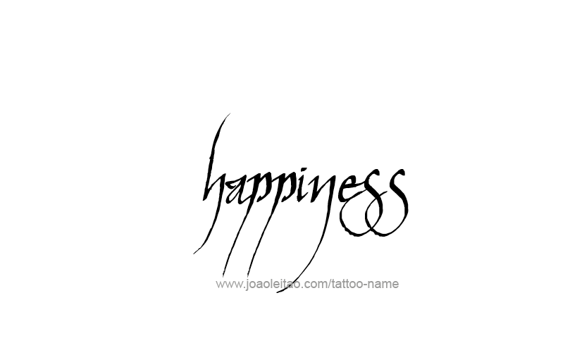 Tattoo Design Feeling Name Happiness