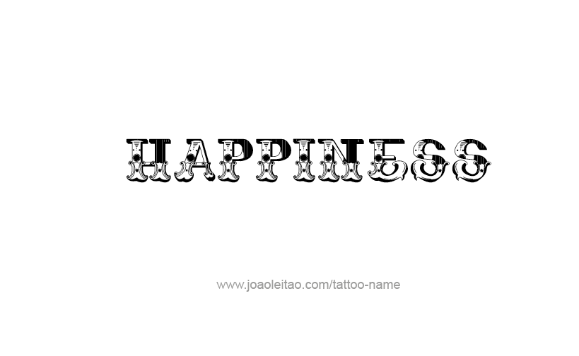 Tattoo Design Feeling Name Happiness