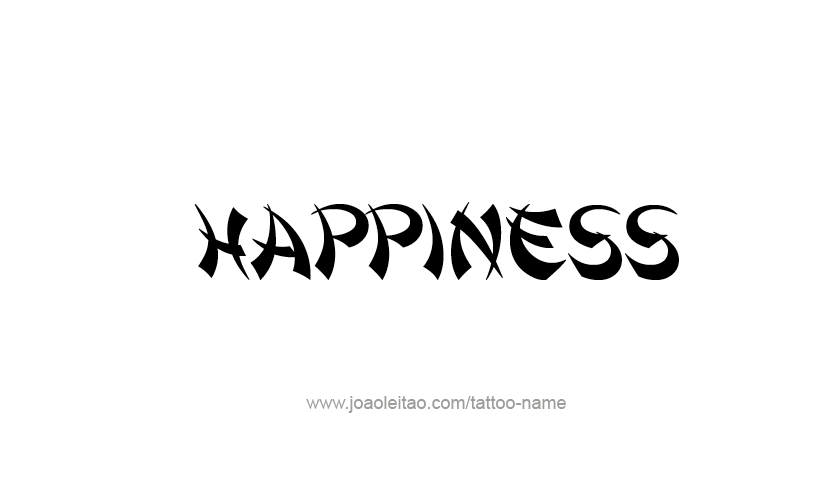 Tattoo Design Feeling Name Happiness