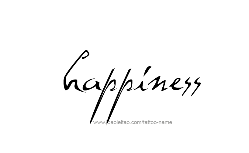 Tattoo Design Feeling Name Happiness