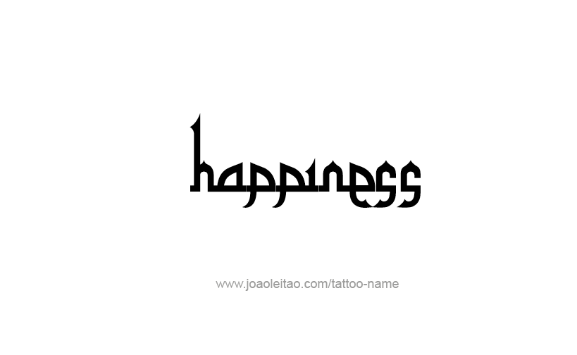 Tattoo Design Feeling Name Happiness