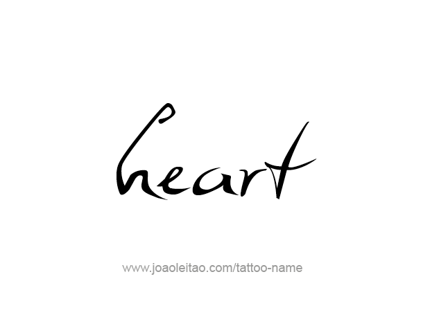 Tattoo Design Love Word Name Heart