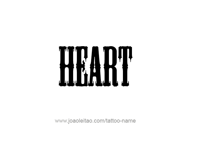 Tattoo Design Love Word Name Heart