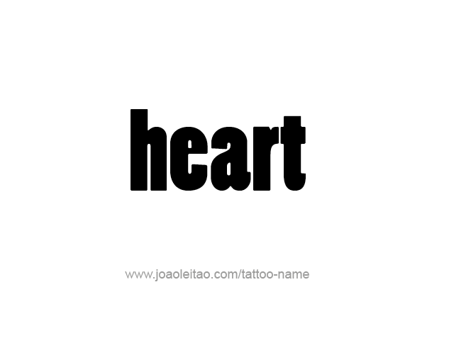 Tattoo Design Love Word Name Heart