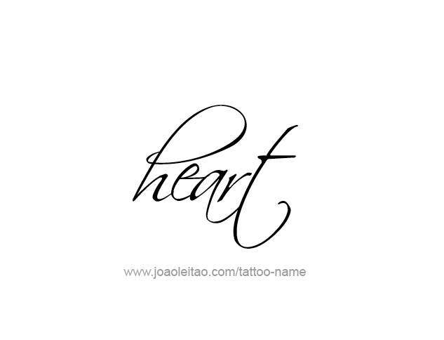 Tattoo Design Love Word Name Heart