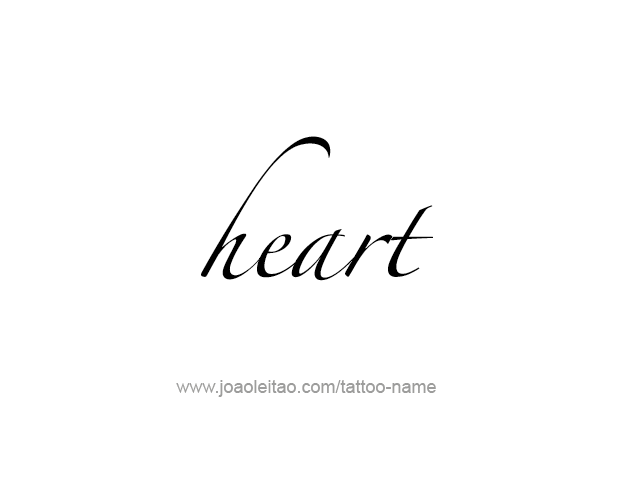 Tattoo Design Love Word Name Heart