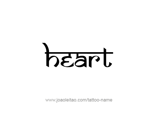 Tattoo Design Love Word Name Heart