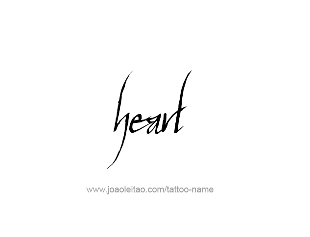 Tattoo Design Love Word Name Heart