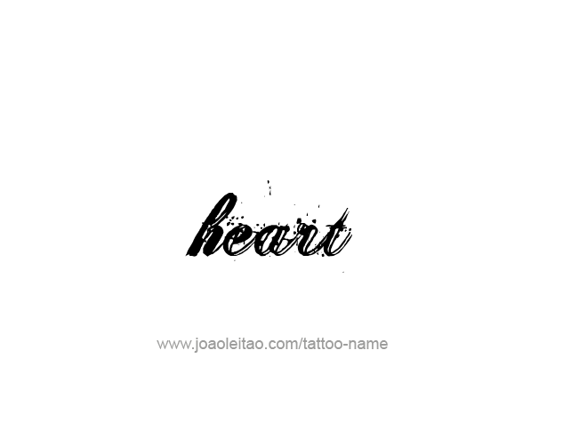 Tattoo Design Love Word Name Heart