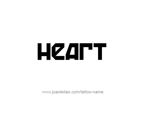 Tattoo Design Love Word Name Heart