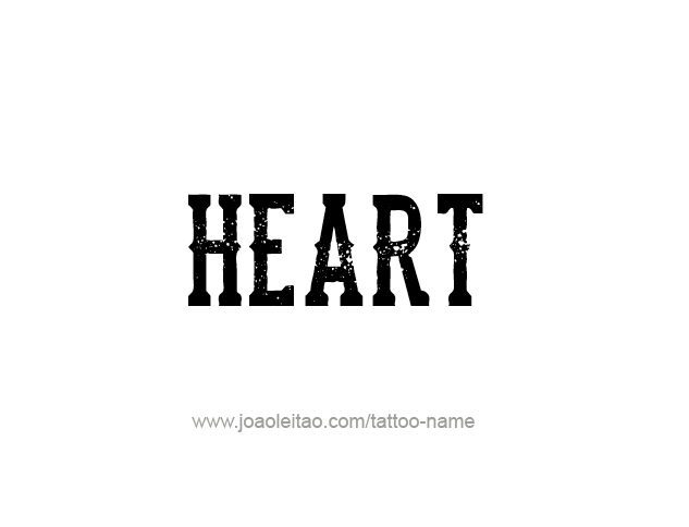 Tattoo Design Love Word Name Heart