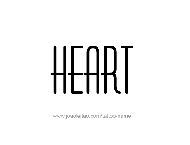Tattoo Design Love Word Name Heart