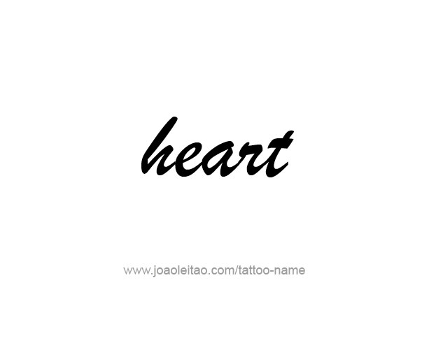 Tattoo Design Love Word Name Heart