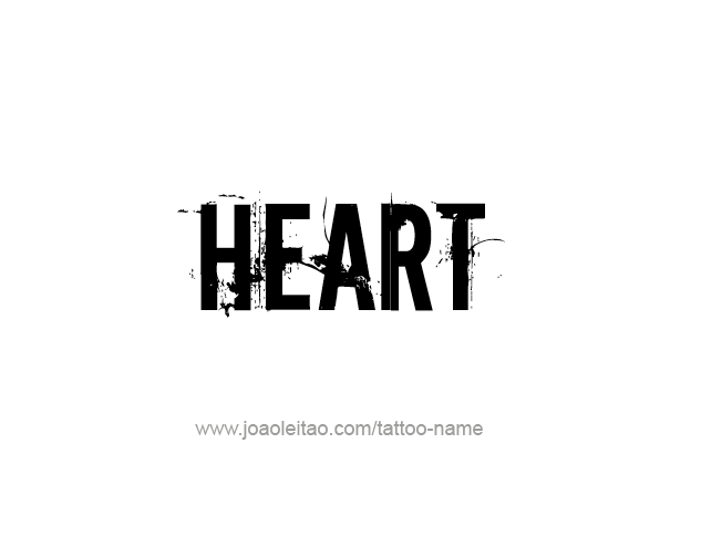Tattoo Design Love Word Name Heart