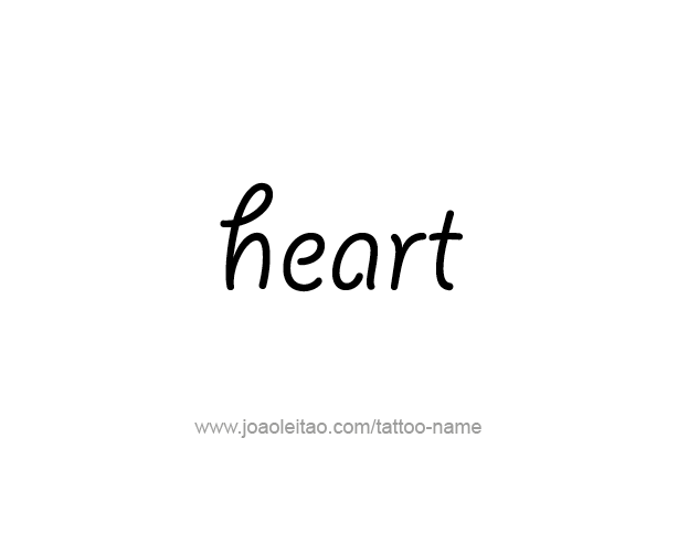 Tattoo Design Love Word Name Heart