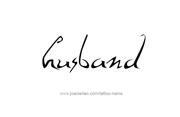 Tattoo Design Family Name Husband