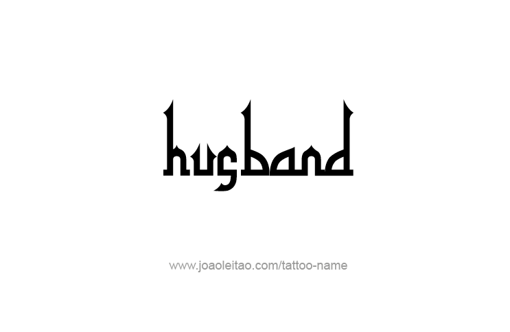 Tattoo Design Family Name Husband