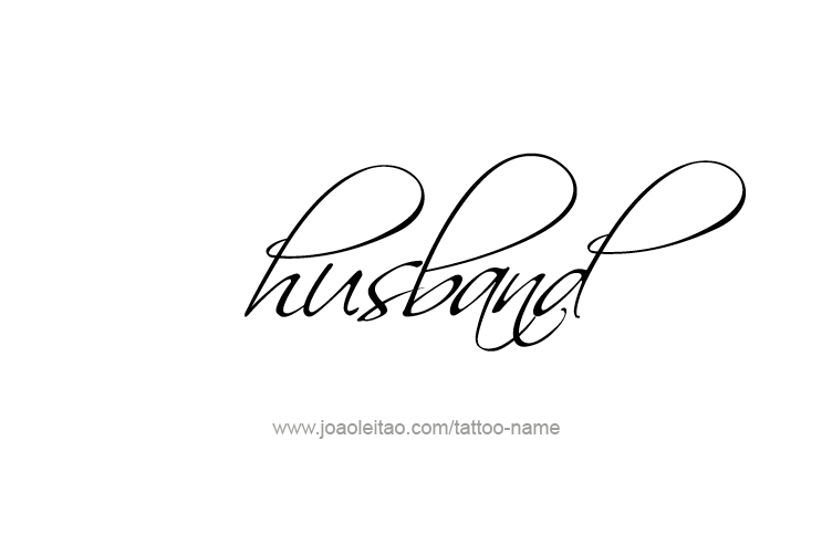 Tattoo Design Family Name Husband