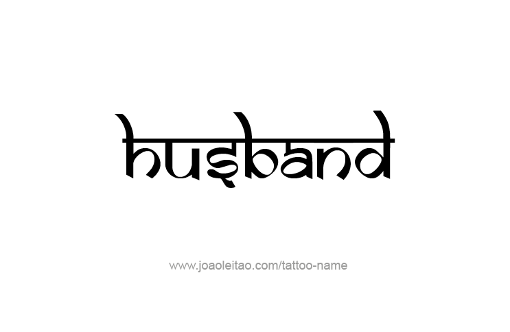 Tattoo Design Family Name Husband