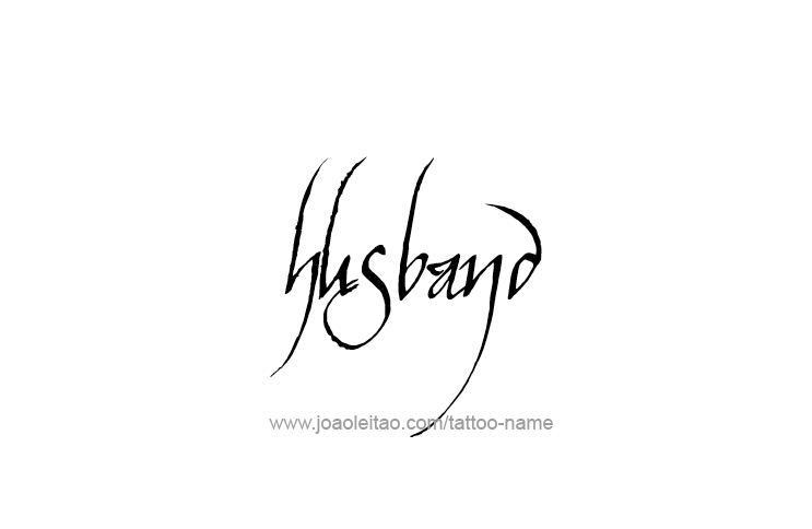 Tattoo Design Family Name Husband