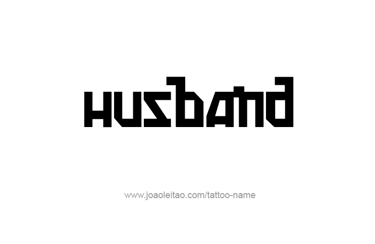 Tattoo Design Family Name Husband