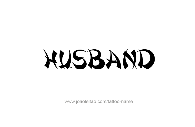 Tattoo Design Family Name Husband