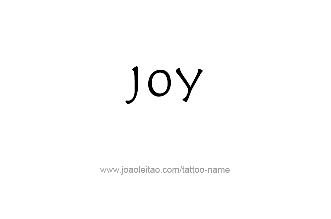 Tattoo Design Name Joy