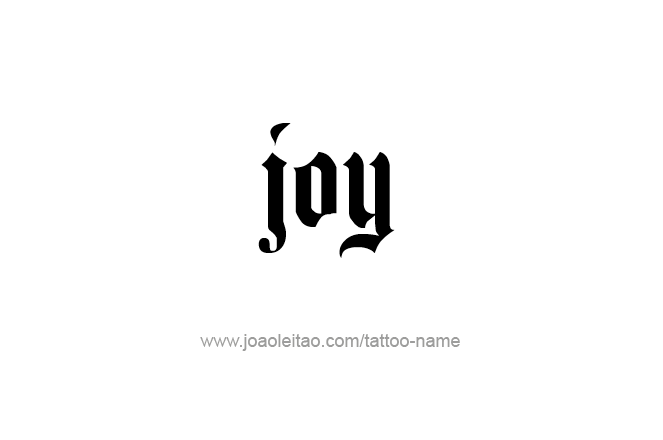 Tattoo Design Name Joy