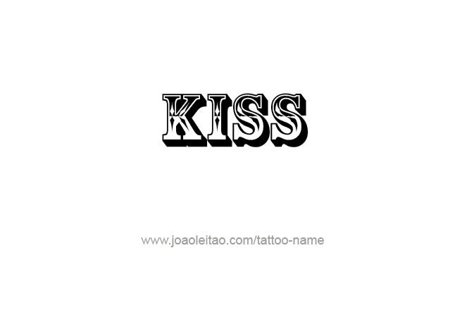 Tattoo Design Name Kiss