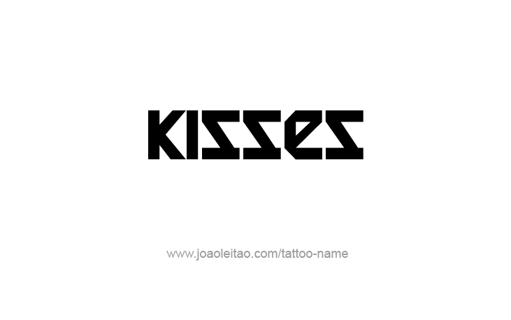 Tattoo Design Name Kisses