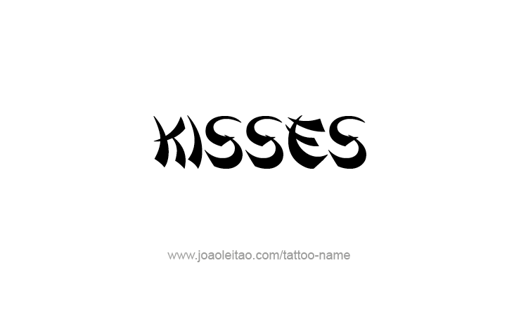 Tattoo Design Name Kisses