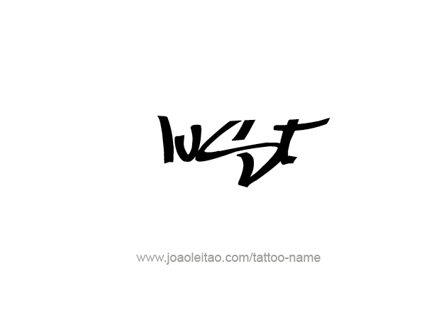 Tattoo Design Feeling Name Lust