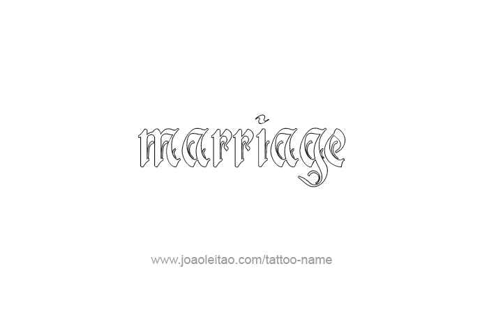 Tattoo Design Love Word Name Marriage