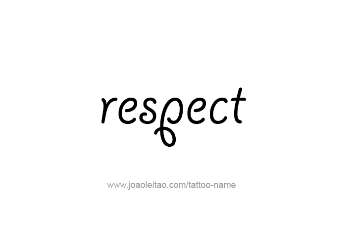 Tattoo Design Love Word Name Respect