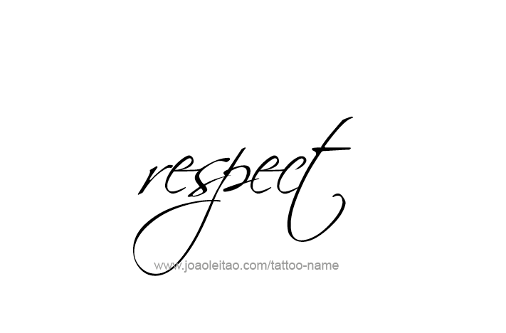 Tattoo Design Love Word Name Respect