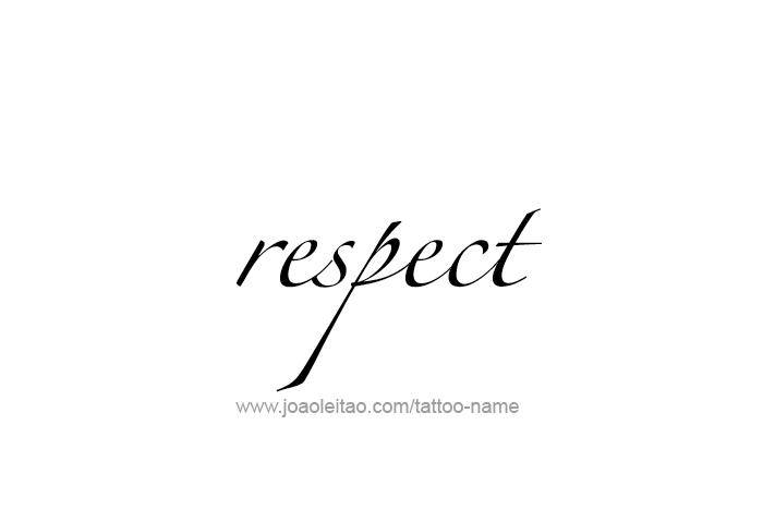 Tattoo Design Love Word Name Respect