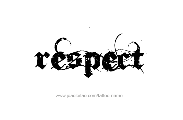 Tattoo Design Love Word Name Respect