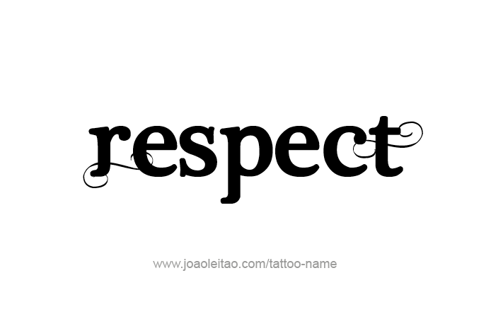 Tattoo Design Love Word Name Respect