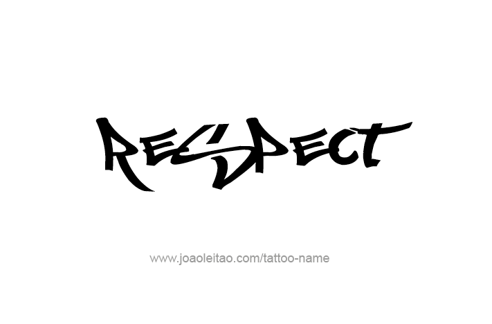 Tattoo Design Love Word Name Respect