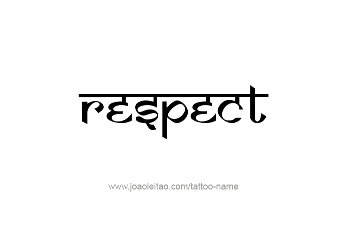 Tattoo Design Love Word Name Respect