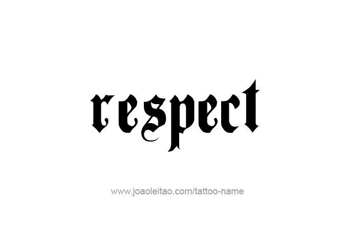 Tattoo Design Love Word Name Respect