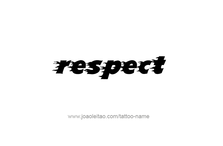 Tattoo Design Love Word Name Respect